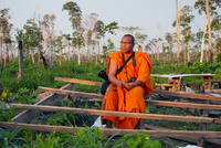 "Multimedia-Mönch" Luon Sovath kämpft in Kambodscha gegen den Landraub. © Movienet Film GmbH